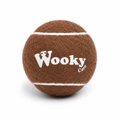 Lot de 3 balles pour chien Wooky Care | Bleu, marron et noir