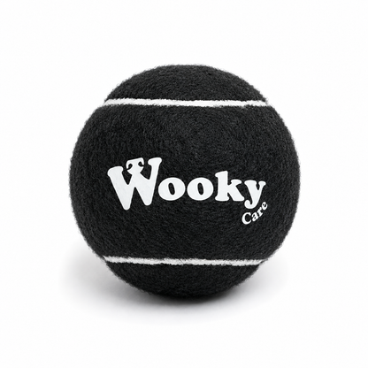 Lot de 3 balles pour chien Wooky Care | Bleu, marron et noir