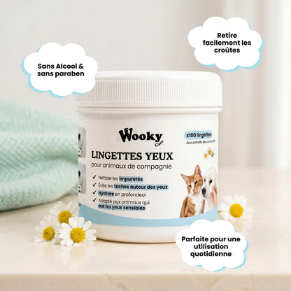Lingettes yeux pour chien & chat