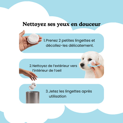 Lingettes yeux pour chien & chat