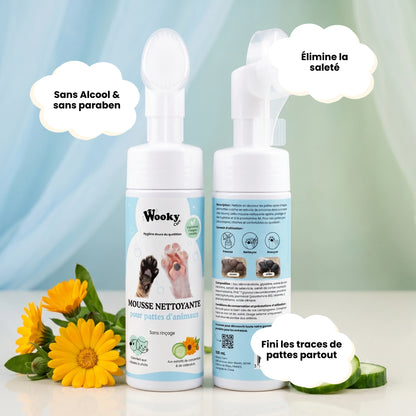 Mousse nettoyante pattes pour chien & chat