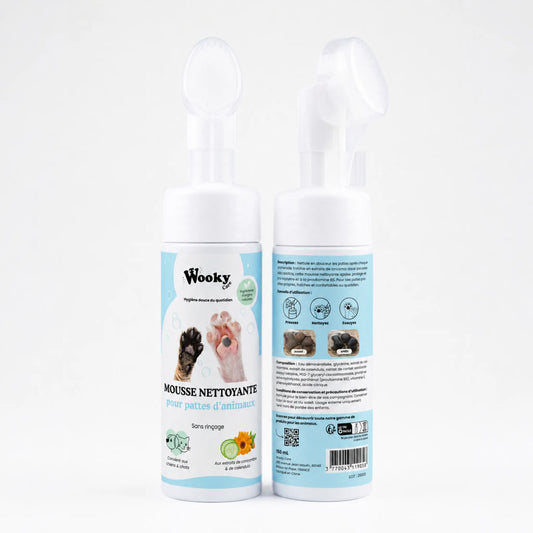 Mousse nettoyante pattes pour chien & chat